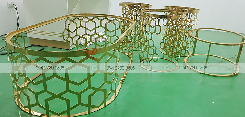 Sản phẩm mạ PVD - Titan vàng gương tại khách hàng yêu thích vì bóng, sáng