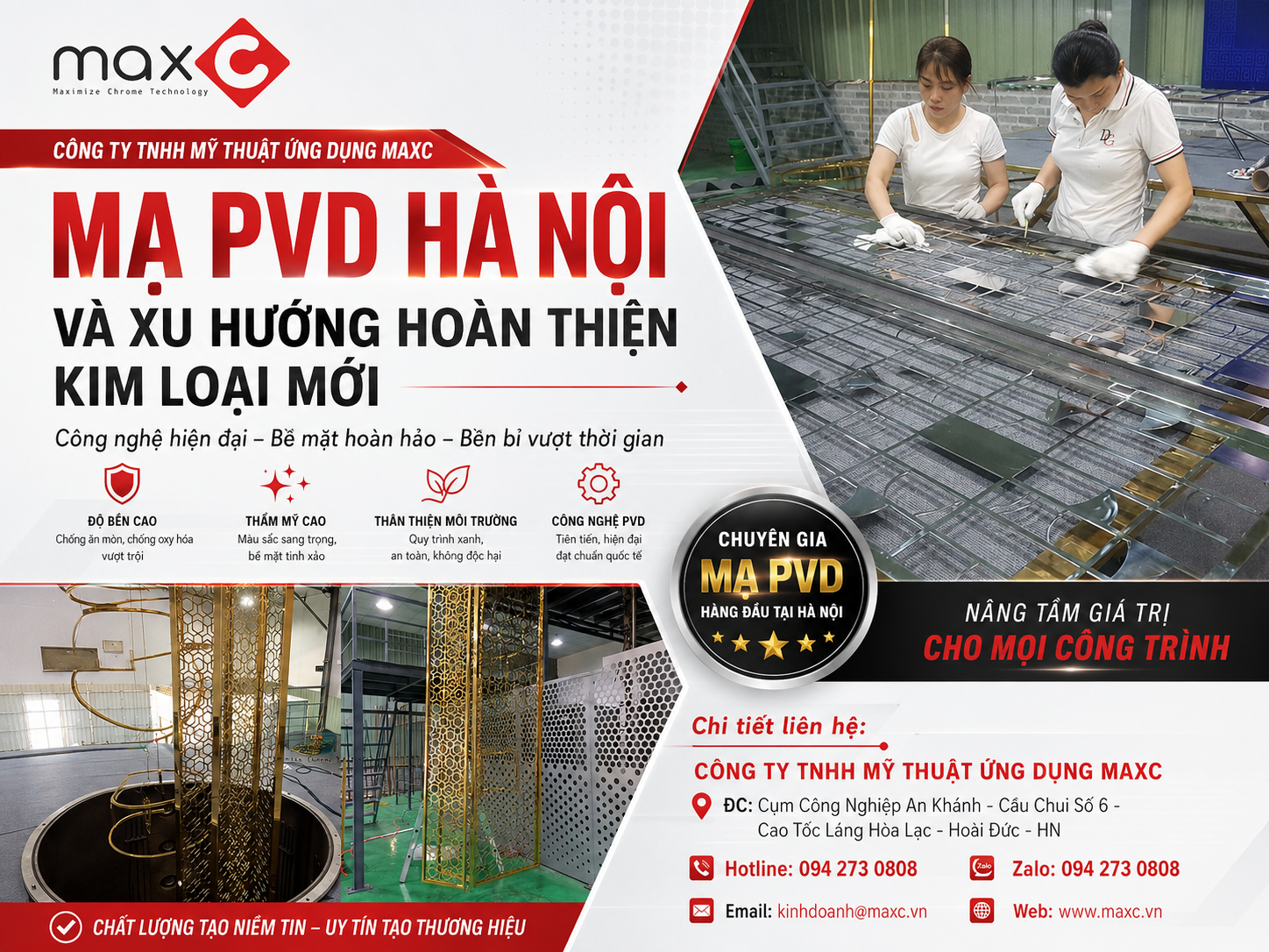 Mạ PVD H&agrave; Nội V&agrave; Xu Hướng Ho&agrave;n Thiện Kim Loại Mới